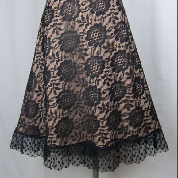 Anthropologie Dresses & Skirts - Corey Lynn Calter Lace Overlay skirt polka dot hem